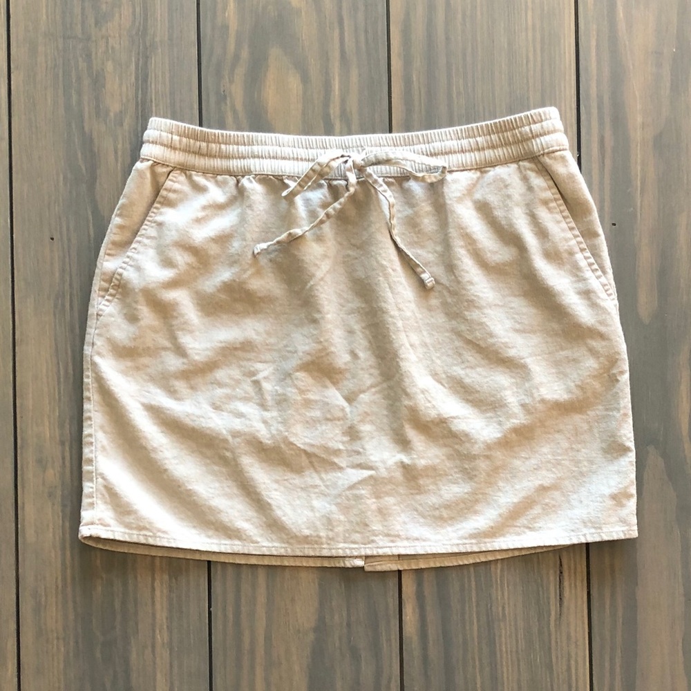 Forever 21 Linen Paperbag Tie Waist Skirt M